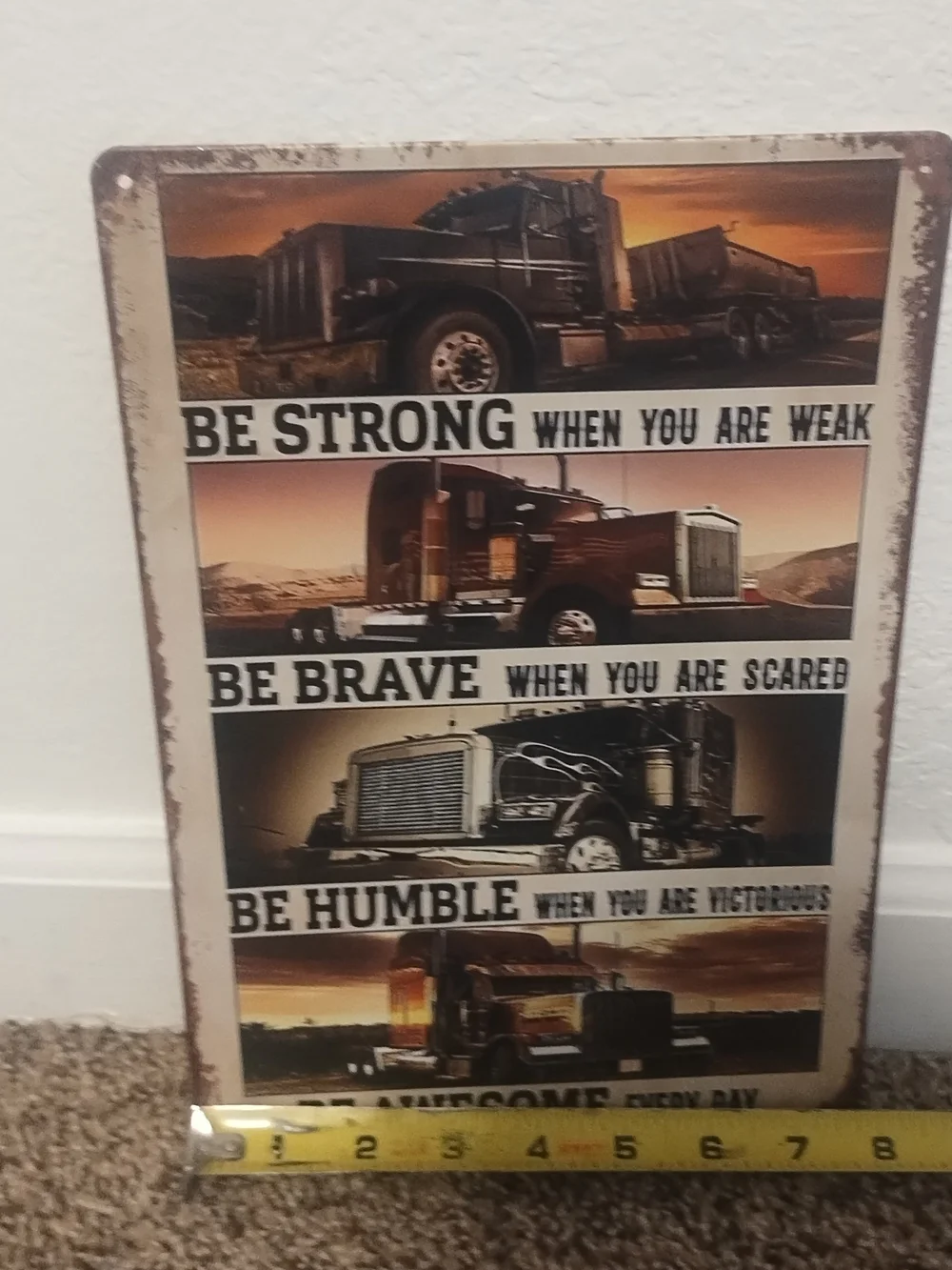 Metal Poster, Gift For Trucker, very good condition